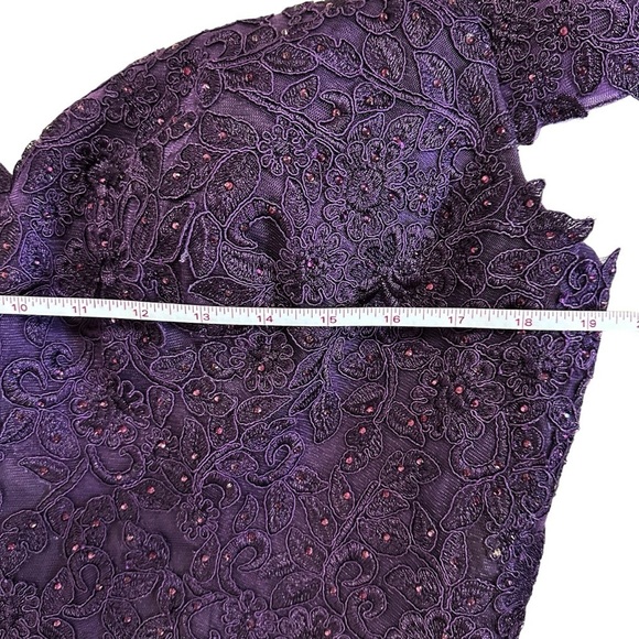 Dancing Queen Purple Off-Shoulder Prom Dress - Picture 8 of 10